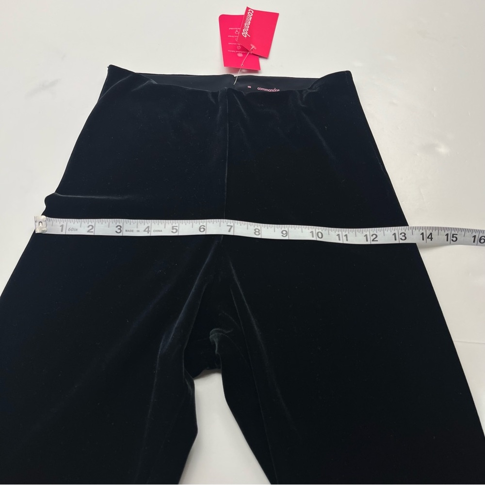 Commando Black Velvet Leggings‎ Womens Size Medium Stretch SLG05 High Waist NEW - Picture 8 of 11